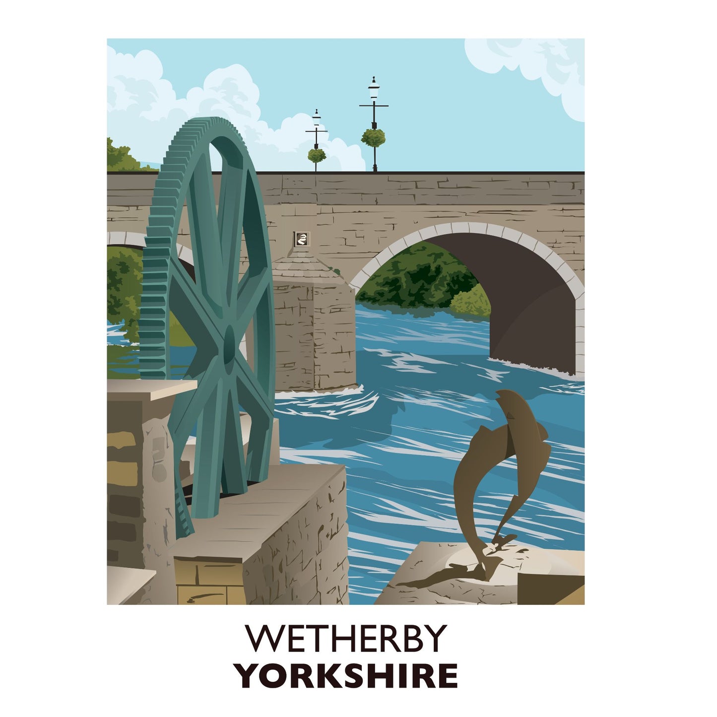 Wetherby Bridge - Greetings card